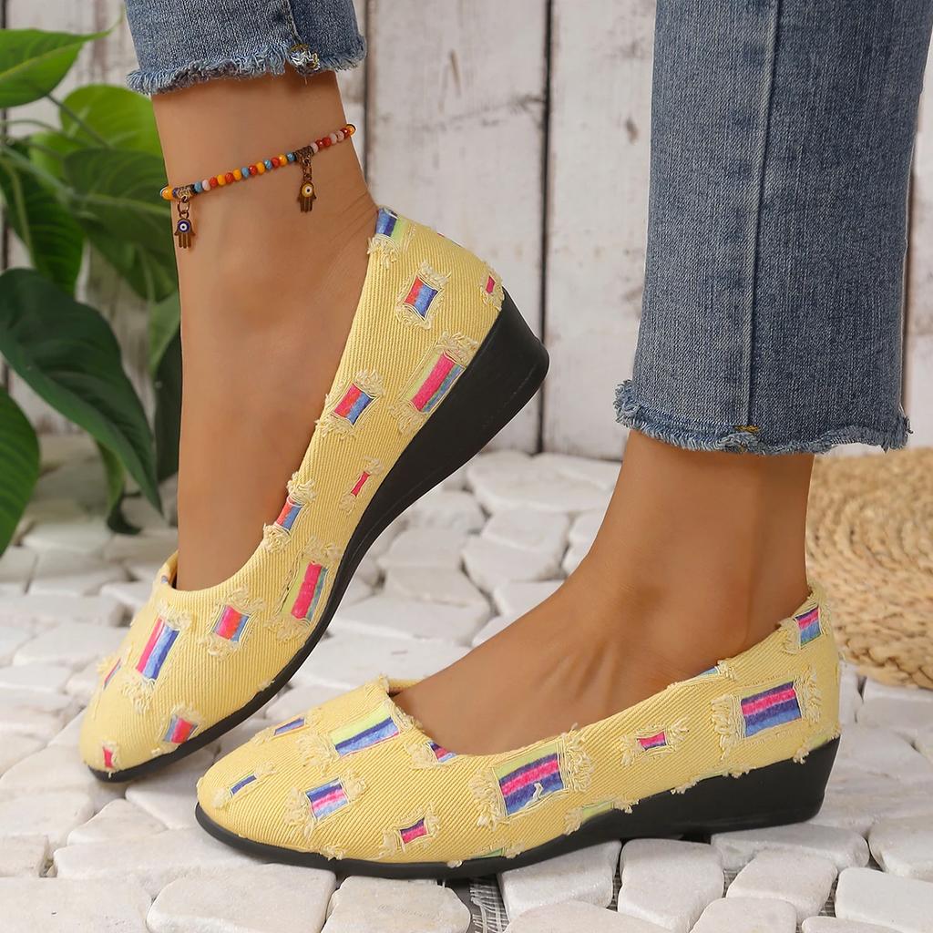 Mode Damen Leichte Slipper Lässige Ballerinas Sommer Damen Flachschuhe mit flachem Ausschnitt Weiche Loafer Neue Bequeme Sneaker Atmungsaktive Kleiderschuhe