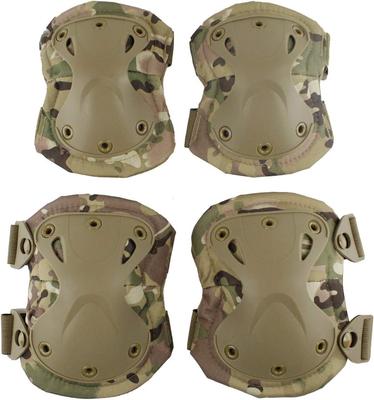 Ensemble de genouillères et coudières tactiques de combat durable et sûr pour jeu extérieur Cs Paintball Vélo Sécurité Équipement de Skateboard Patins