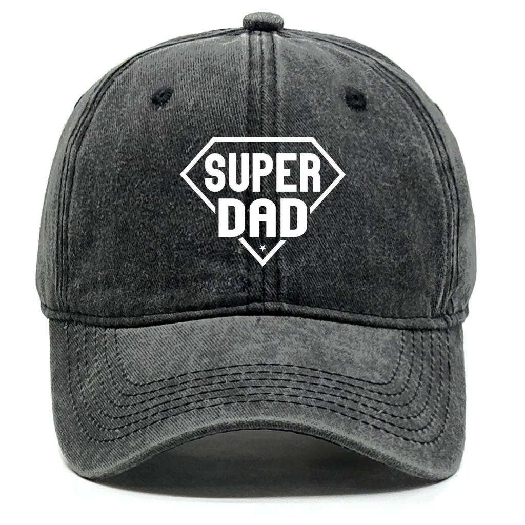 SUPER PAPA" Aufdruck Snapback Sonnenhut, Vatertag Damenmütze Trendige Ganzjahres-Einfarbig Sonnenschutz Verstellbare Baseballkappe