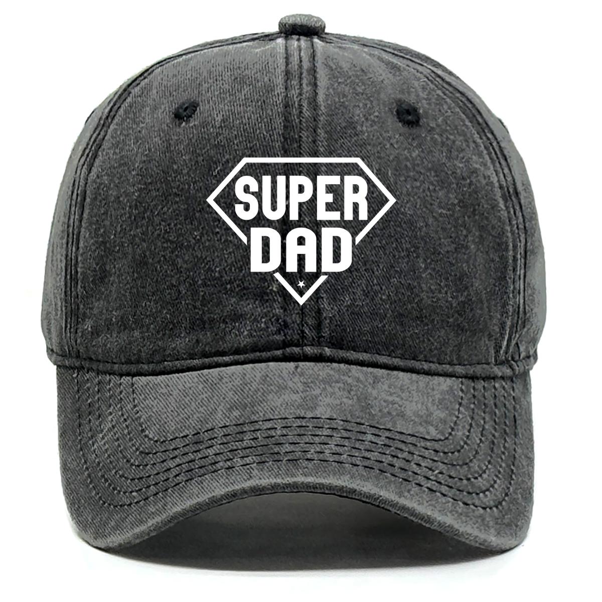 

SUPER DAD Print Snapback Sun Hat, Father s Day Woman s Cap Trendy All-season Solid Color Sun Protective Adjustable Baseball Hat as the picture