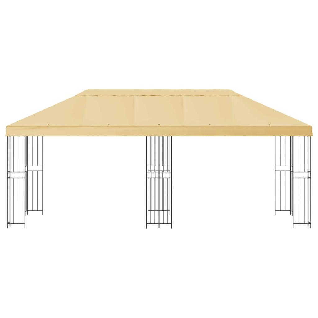 Pavilion with Side Walls 6 X 3 M Cream Polyester and Steel 190