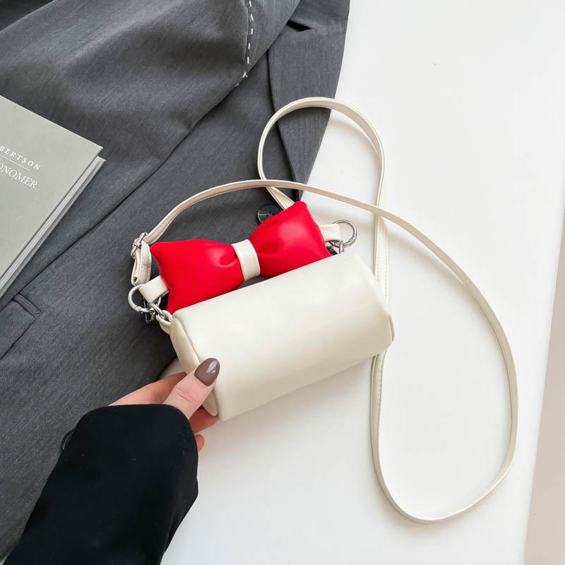 

Креативная мини-сумка для хранения косметики цилиндрической формы, портативная косметичка, сумка для помады, простая и стильная сумка через плечо белый