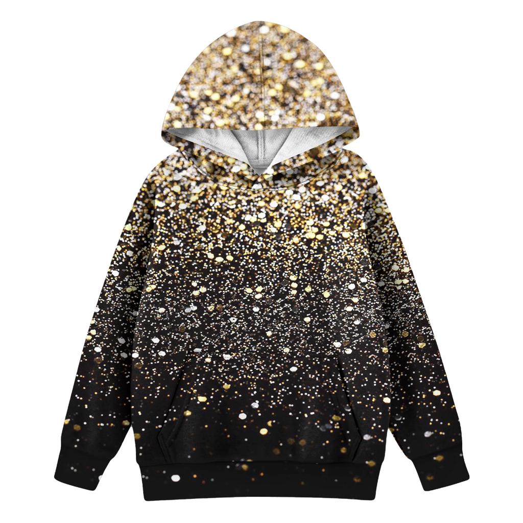 Dívčí mikina s kapucí a batikovaným vzorem - Pulovr s potiskem