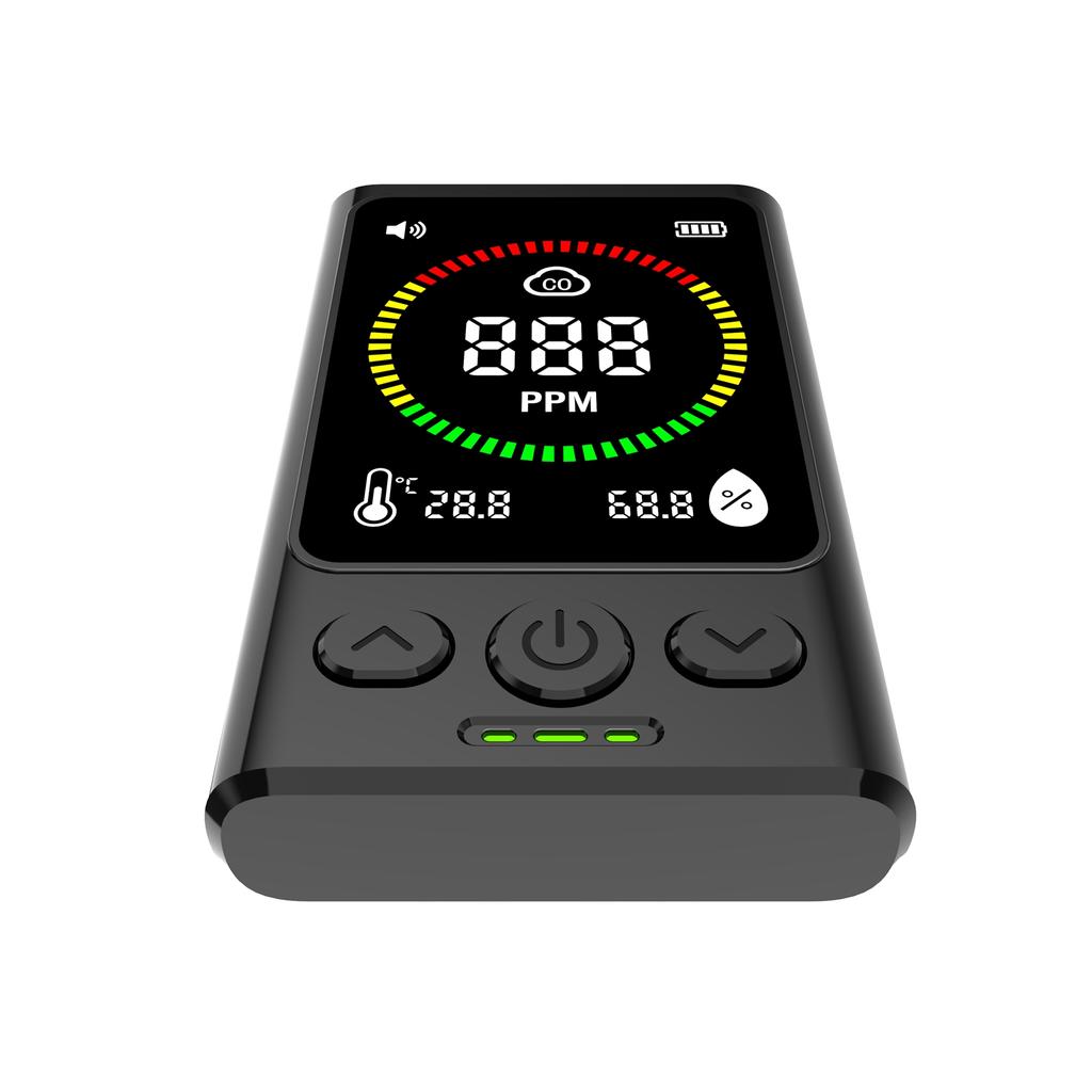 Portable CO Detector Rechargeable Digital Display CO Alarm for Homes Garages and Offices