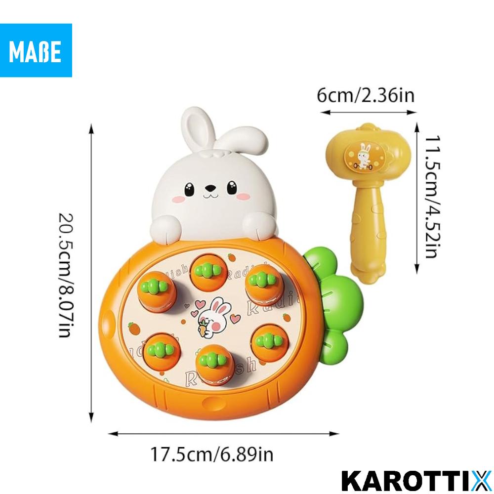 KAROTTIX Hitting Game Rabbit Carrot with Hammer Skill Learning Toy