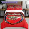 3pcs Duvet Cover Set (1*Duvet Cover + 2*Pillowcase, Without Core),football Team F.C Print Bedding Set, Bedroom Decor, All‑Season, Birthday Gift