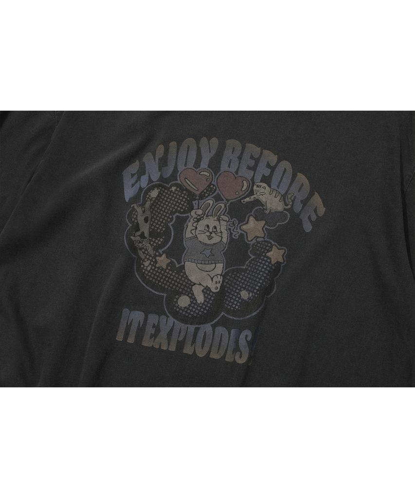 CPGN STUDIO Explo Bunny Pigment Short Sleeve T-Shirt Smoke Black