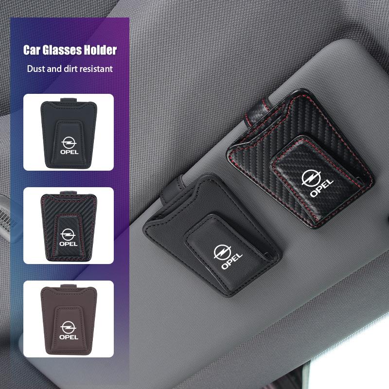 Car Sunglasses Clip Glasses Holder Card Ticket Interior Accessories For Opel Corsa D Astra Insignia Vectra Zafira Meriva Mokka DP2