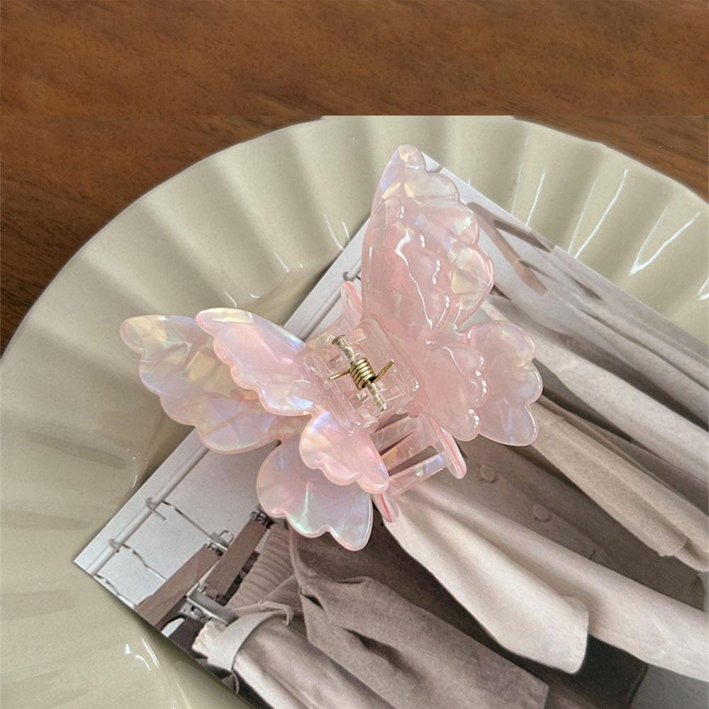 

Заколка для волос в виде феи-бабочки, французская ретро-ацетатная клипса для пучка и шиньона, летние милые аксессуары для волос