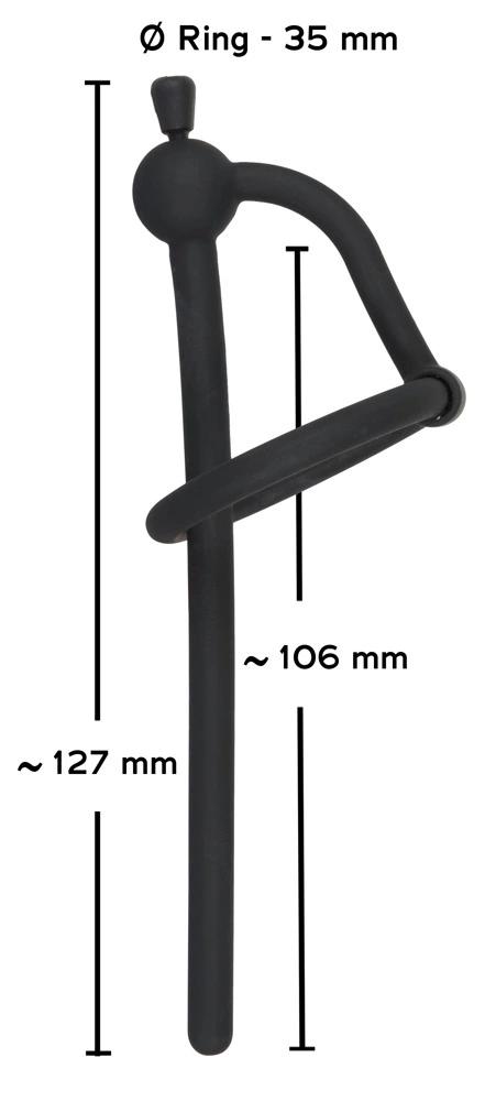 Penisplug - Penis Plug with a Movable Glans Ring