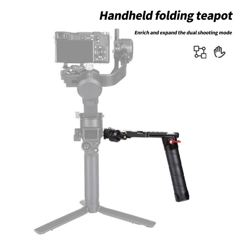Portable Ergonomic Camera Handle 5 1/4inch Screw Holes 2 Cold Shoe Mounts For SC2/S3 Camera Professional Filming