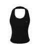 Kakipointeu Damage Stud Halter Top (Black)