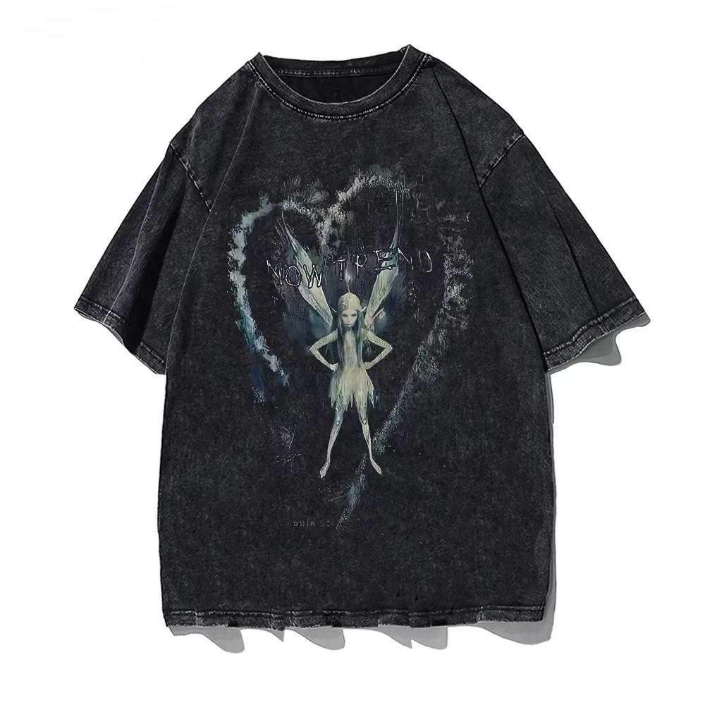 Übergroßes Lockeres Gewaschenes Baumwoll-T-Shirt Männer und Frauen Können Kurzärmelig Rundhals Mode Brandneuer Sommer-T-Shirt-Neuzugang