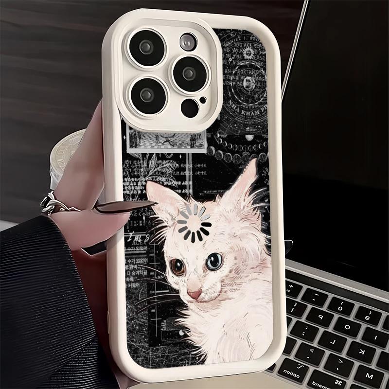 Phone Case for iPhone 17 Air 16E 15 16 Pro Max Funny Cats Fashion Style Cover 14 Plus 13 12 Mini Soft Shell Silicone Fundas