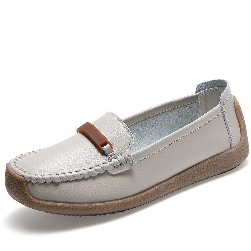 

Женские туфли без шнуровки из натуральной кожи на плоской подошве 35–41 41 серый