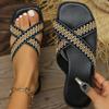 Women's Flat Slippers 2026 Summer New Fashion Bohemian Style Design Casual and Comfortable Slippers