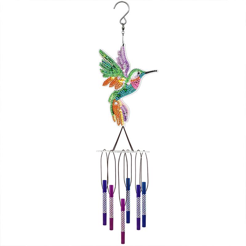 Resin Animal Wind Chime Pendant Diamond Painting Hanging Wall Ornaments Home Balcony Garden