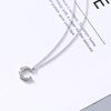 Arrivals 925 Silver Moon zircon Necklaces & Pendants For Women -silver-jewelry