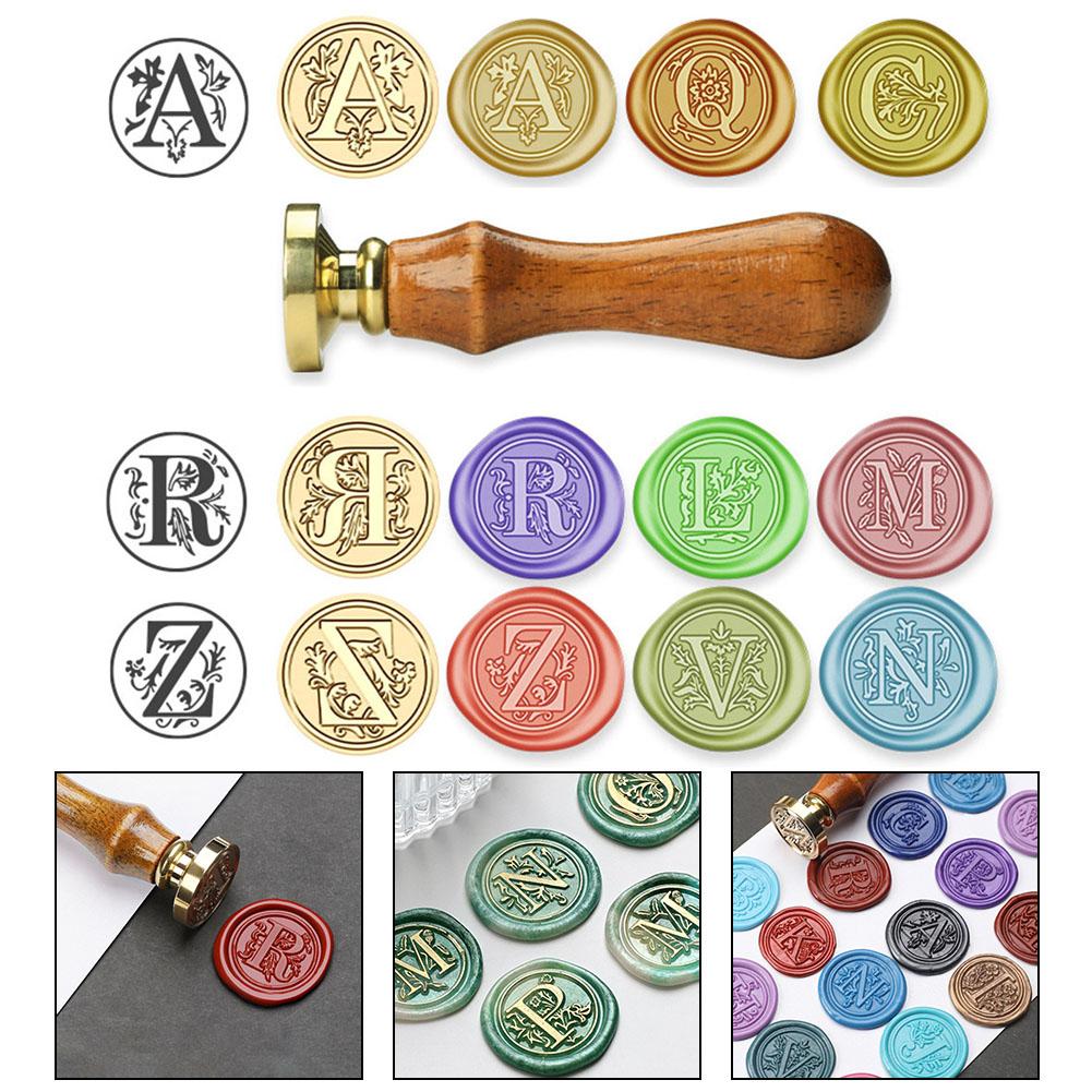 Buchstaben A-Z Rosenholzgriff Rosenholzgriff Wachssiegel