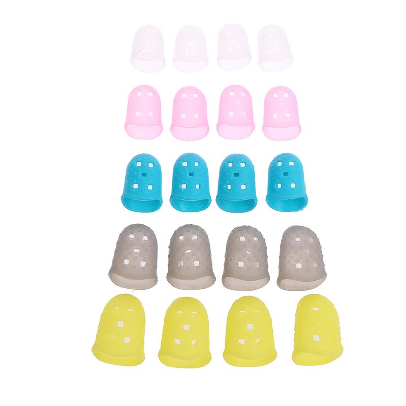 4 Pcs Silicone Non-Slip Finger Guards Guitar Fingertip Protector Finger Stall