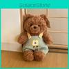 Teddy Bear Plush Toy With Overalls Soft Stuffed Animal Gift For Children