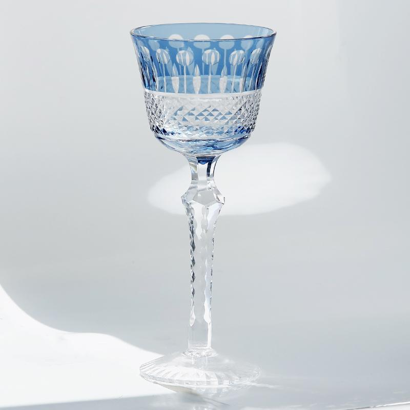 Handgemaakt Tsjechische Stijl Lotus Meerkleurig Glas Hock Wijnglazen Met Cadeaubox
