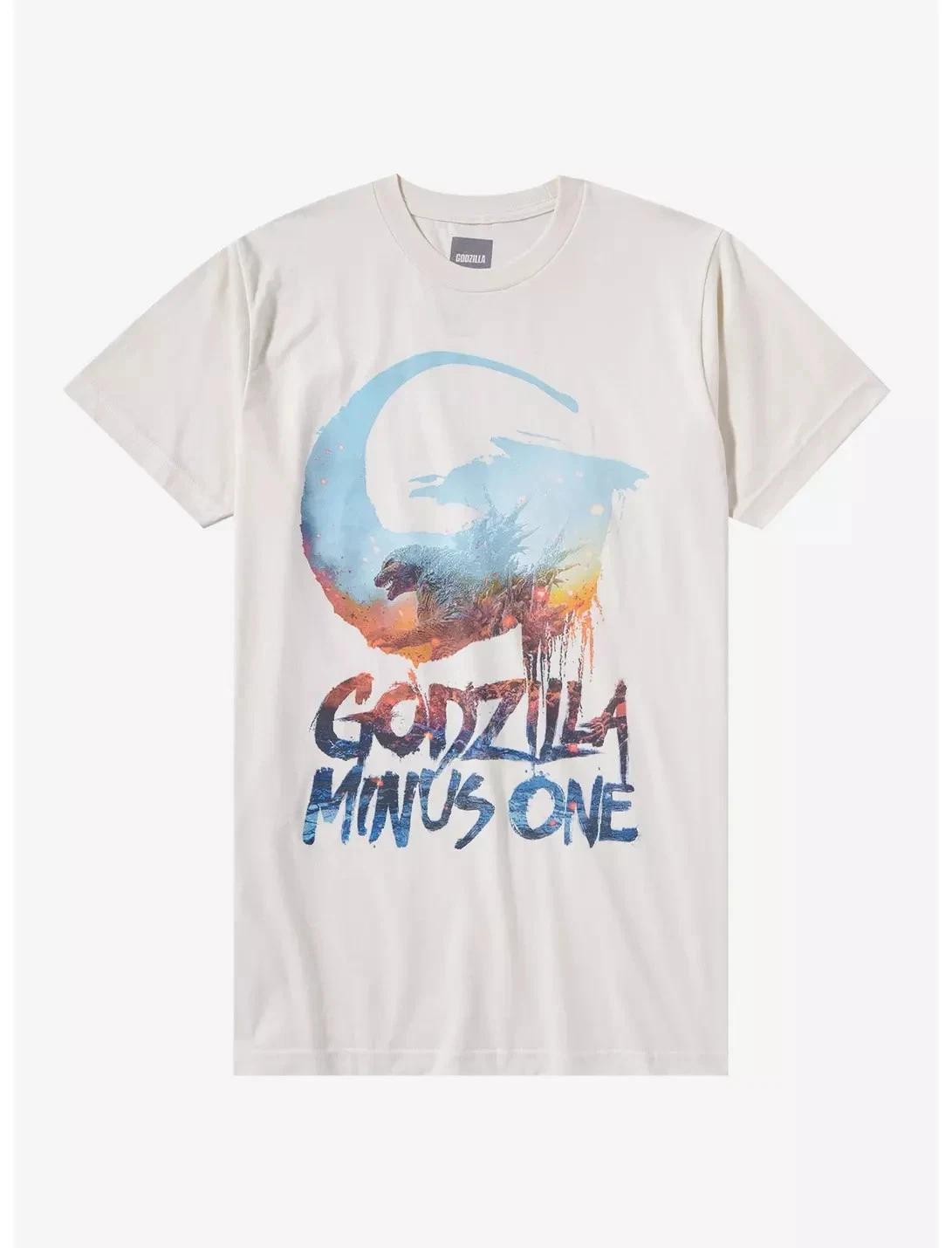 

Godzilla Minus One Mens Monster Movie Off-White Poster Graphic Shirt New XS-3XL S