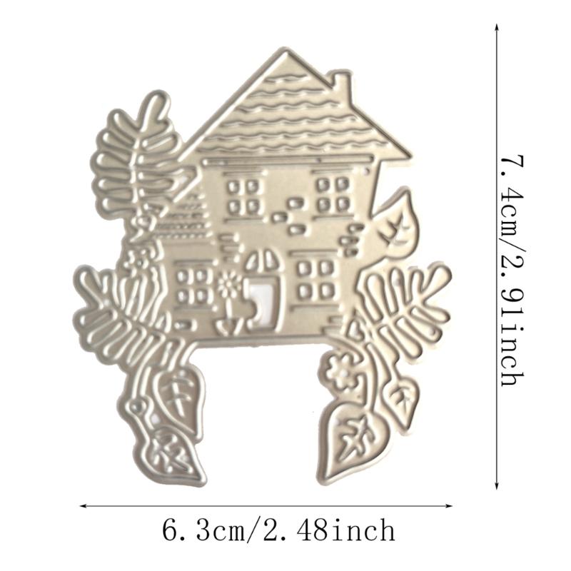 Metal Die Cuts Straw House Embossing Stencil Cutting Dies Card Making Scrapbooking Paper Craft DIY Template Handmade