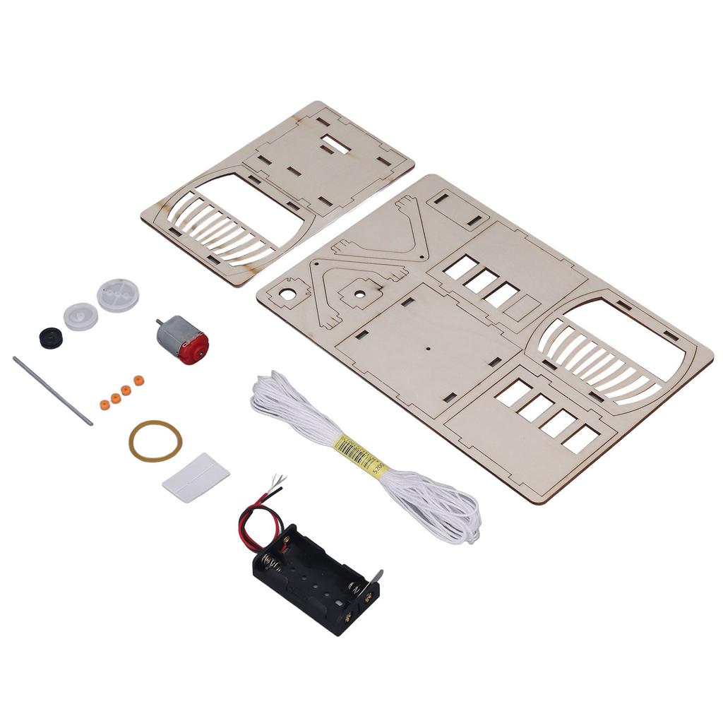 DIY Wooden Sightseeing Cable Car Wooden Science Experiment Toy Kit for Kids Christmas Birthday