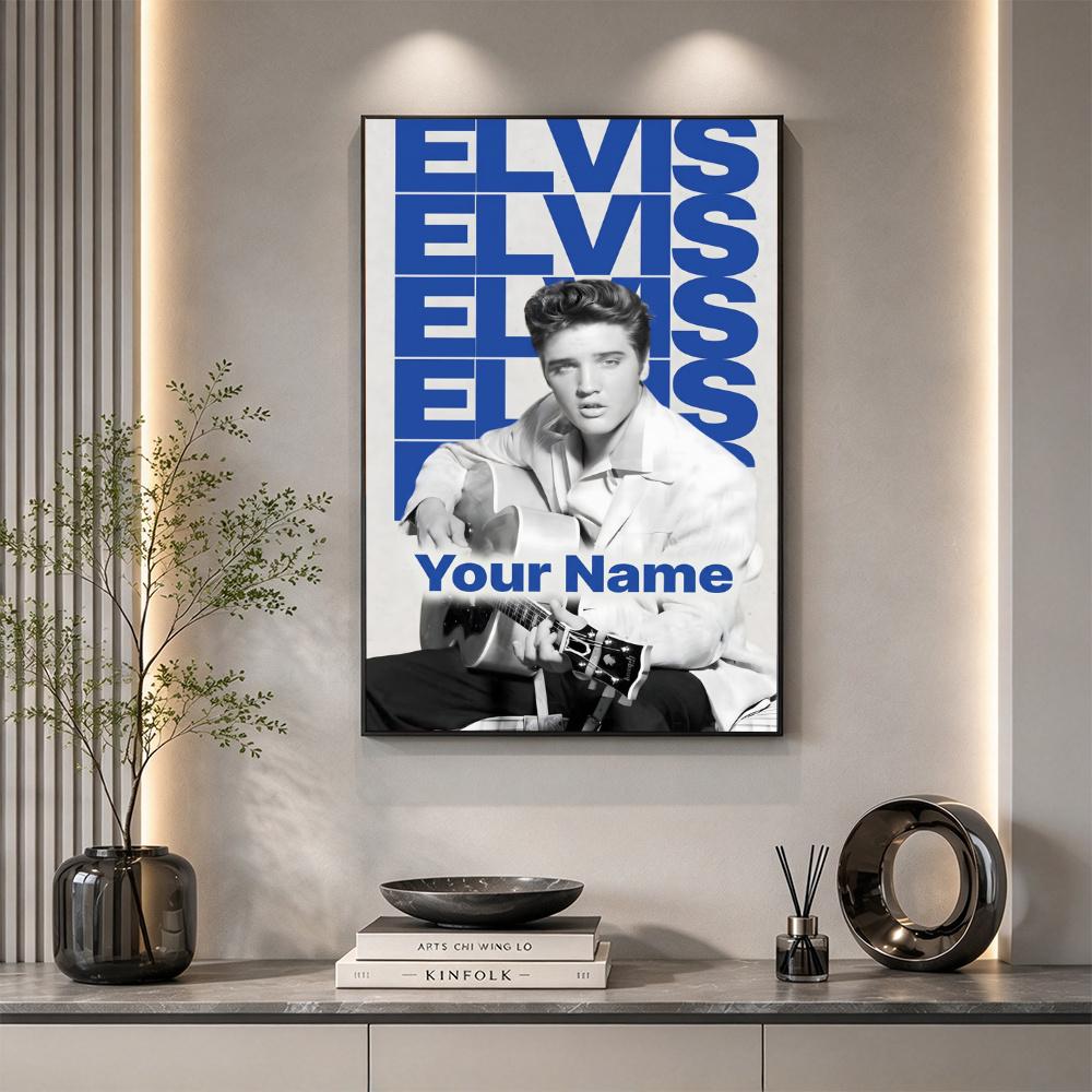 Elvis Presley Customize Text Diamond Painting Round Diamond Mosaic Suitable For Beginners Diamond Painting Rhinestones Gift Frameless