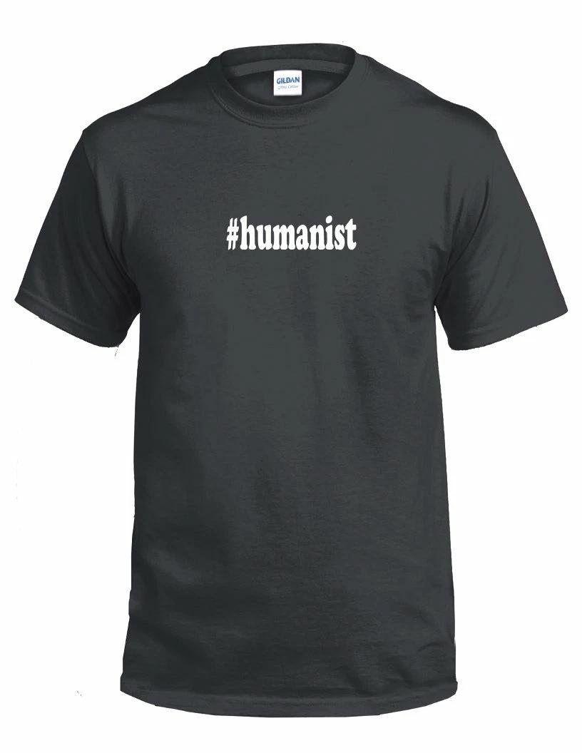 #humanist Hashtag Humanist Funny Gift White Black Cotton Tee Shirt S