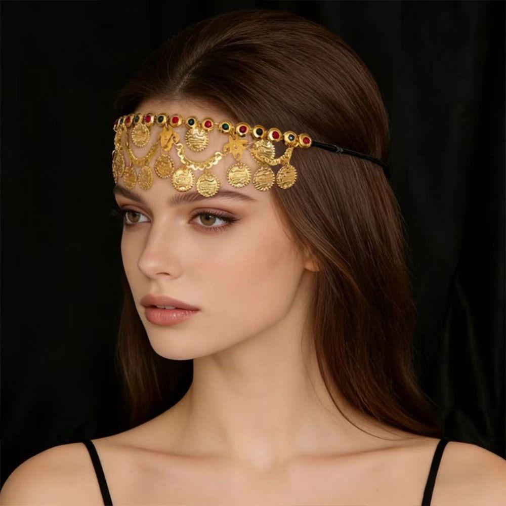 Korean Style Exotic Forehead Chain Fairy Long Tassels Hair Chain Forehead Ornament  Hair Jewelry