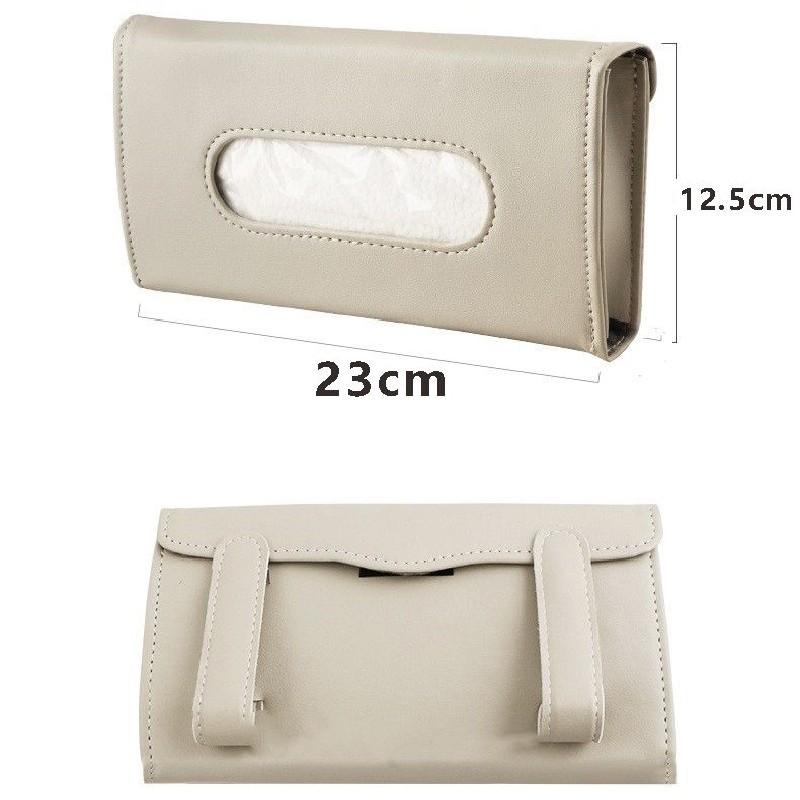 Car Sun Visor Hanging Napkin Storage Bag Car Door Seat/Back Portable Tissue Holder Refill Organizer Box Easy Install Accessories