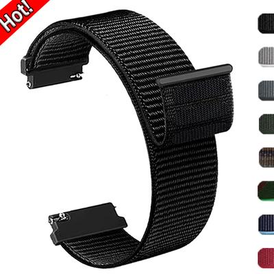 Pasek Nylonowy z Pętlą 20/22mm Do Samsung Galaxy Watch5 Pro/7 6 5 4 40mm 44mm/Watch3 45mm/Gear S3 Classic Zamienny Oddychający Bransoleta