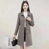 Plus Size Middle-aged Mother Ladies Autumn Woolen Coat Spring and Autumn Plaid Fashion Western Style Woolen Coat Trend