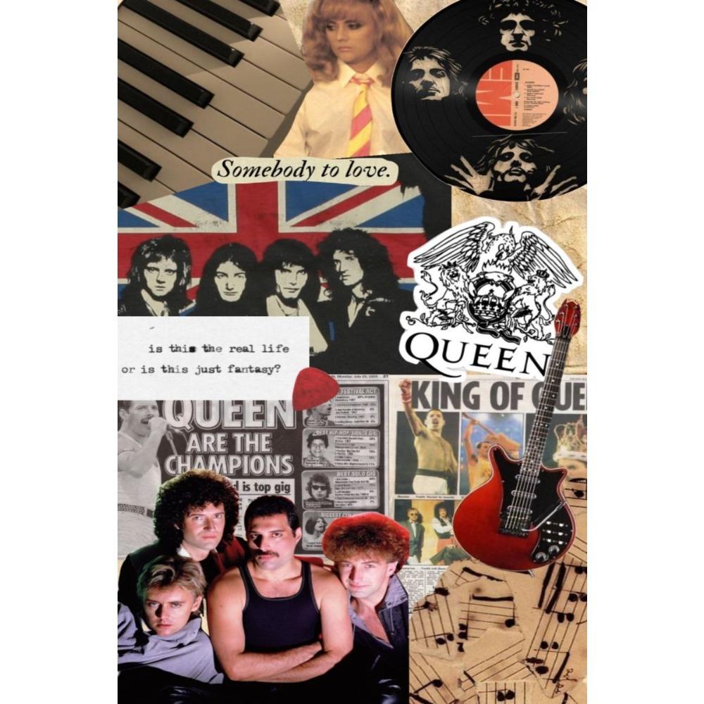 Metal Queen Band Wall Decor, Handmade 3D Tin Art for Living Room Bedroom Music Studio