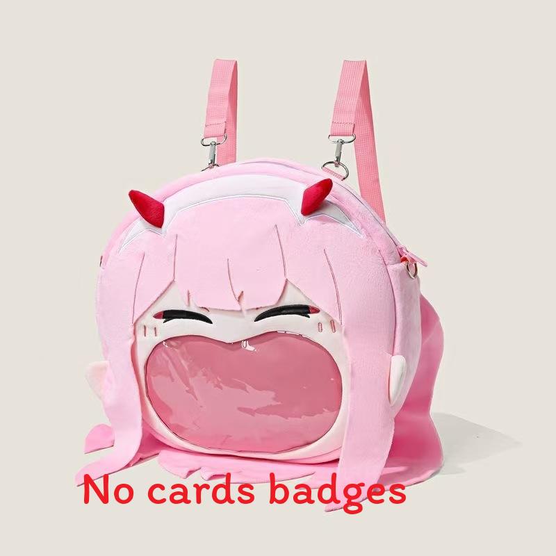 Itabag Hatsune Miku Soft Plush Girl Backpack With Cartoon Art Adjustable Bag