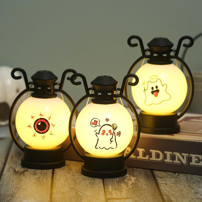 Halloween Pumpkin Lantern Ghost Festival Decoration LED Night Light Party Supplies Portable Lantern Halloween Gift