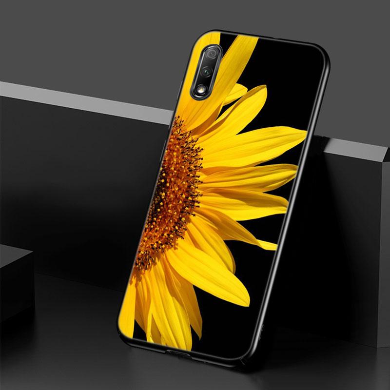 Flowers Sunflower Case For Huawei Honor 10X Lite 7A 8A 9X 20 Pro 7S 8C 8S 8X 9A 9C 10i 20i 30i 20E 20S 8 10 Lite Black Cover