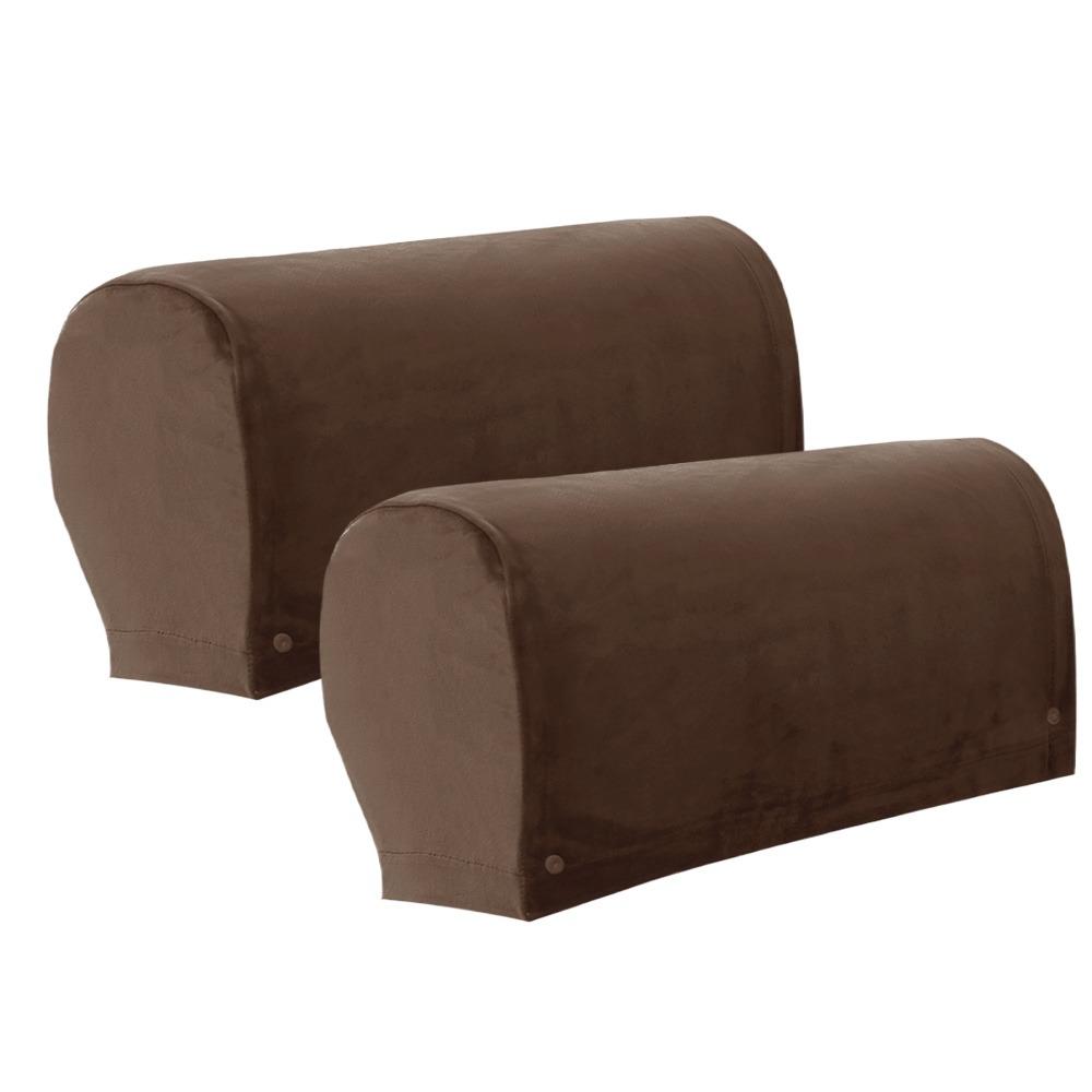 Housse de canapé élastique 2 pièces, protection extensible pour accoudoirs de canapé, cadeaux