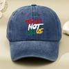 Retro Gewaschene Abgenutzte Baseballkappe 'THEY NOT LIKE US' Bunter Aufdruck Lässiger Sonnenhut