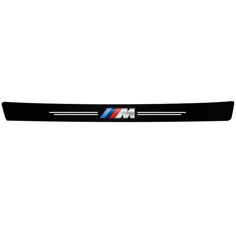 For BMW M E28 E90 F30 F10 X2 X3 X4 X5 X6 X7 F20 E46 E60 Valve 1/4/5Pcs Leather Car Door Sill Protector Carbon Fiber Sill Strip blhn58