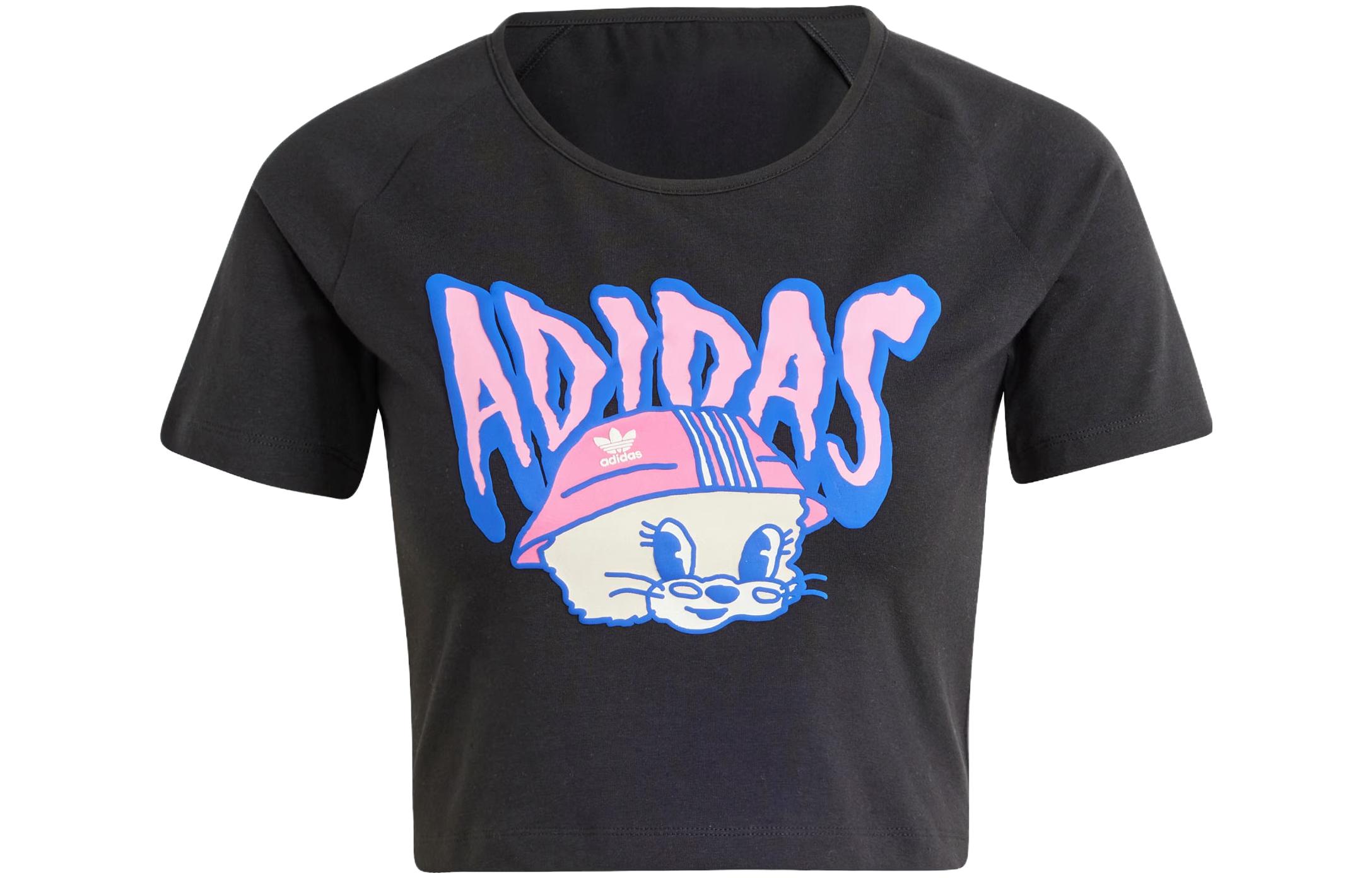 Adidas Originals Raglan Sleeve T Shirt Women s Black IV9298 XS