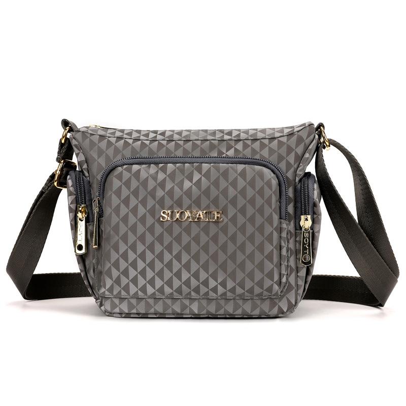 Women's Nylon Tote Bag Shoulder Bag Multi-compartment Mother Bag Lightweight Crossbody Bag