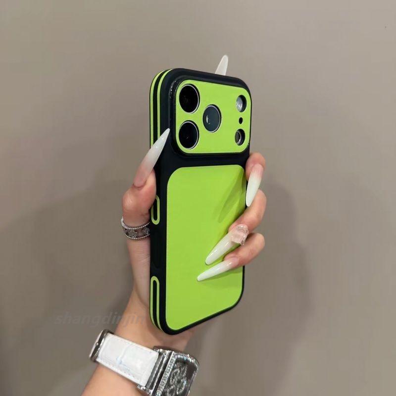 Elegant High-End PU Leather Phone Case for Apple 17 ProMax - Plain Color, Full Coverage for 17 Large Windows