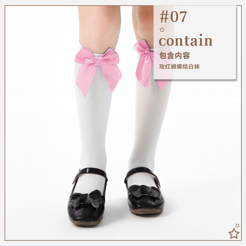 Children's Lolita tube socks Girls bow knee socks White stockings Western dress Accessories