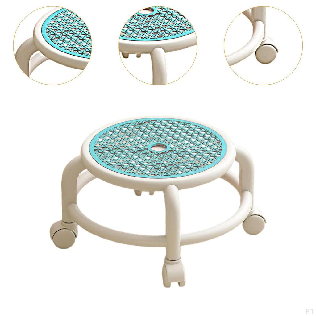 360° Rotating Stool with Wheels for Easy Movement