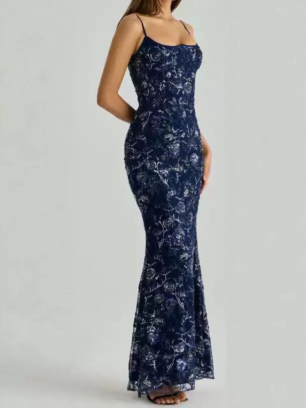 2026 Abito Elegante con Lacci e Schiena Scoperta Slim-fit da Donna