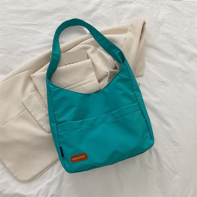 

Холщовая большая сумка женская 2025 новая большая вместительная на плечо мессенджер сумка-тоут простая ins студенческая тканевая сумка синий