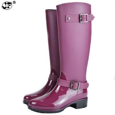 Spring Winter Boots Design Mid-calf Boots Student Zip Rain Boots Preppy Shoes Woman Buckle Rubber Rainboots 786